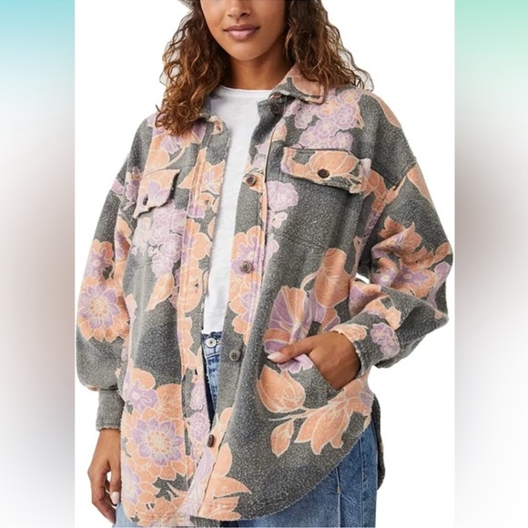 Free People Jackets & Blazers - NWT Free People Floral Printed Jacket